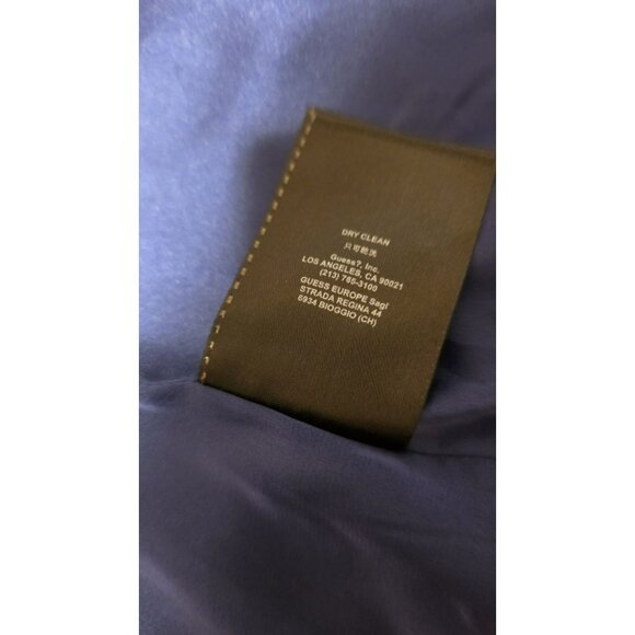 Guess Blazer Women Size 6 Black Tuxedo Formal Satin One Button Jack Cocktail Y2K - Picture 9 of 10